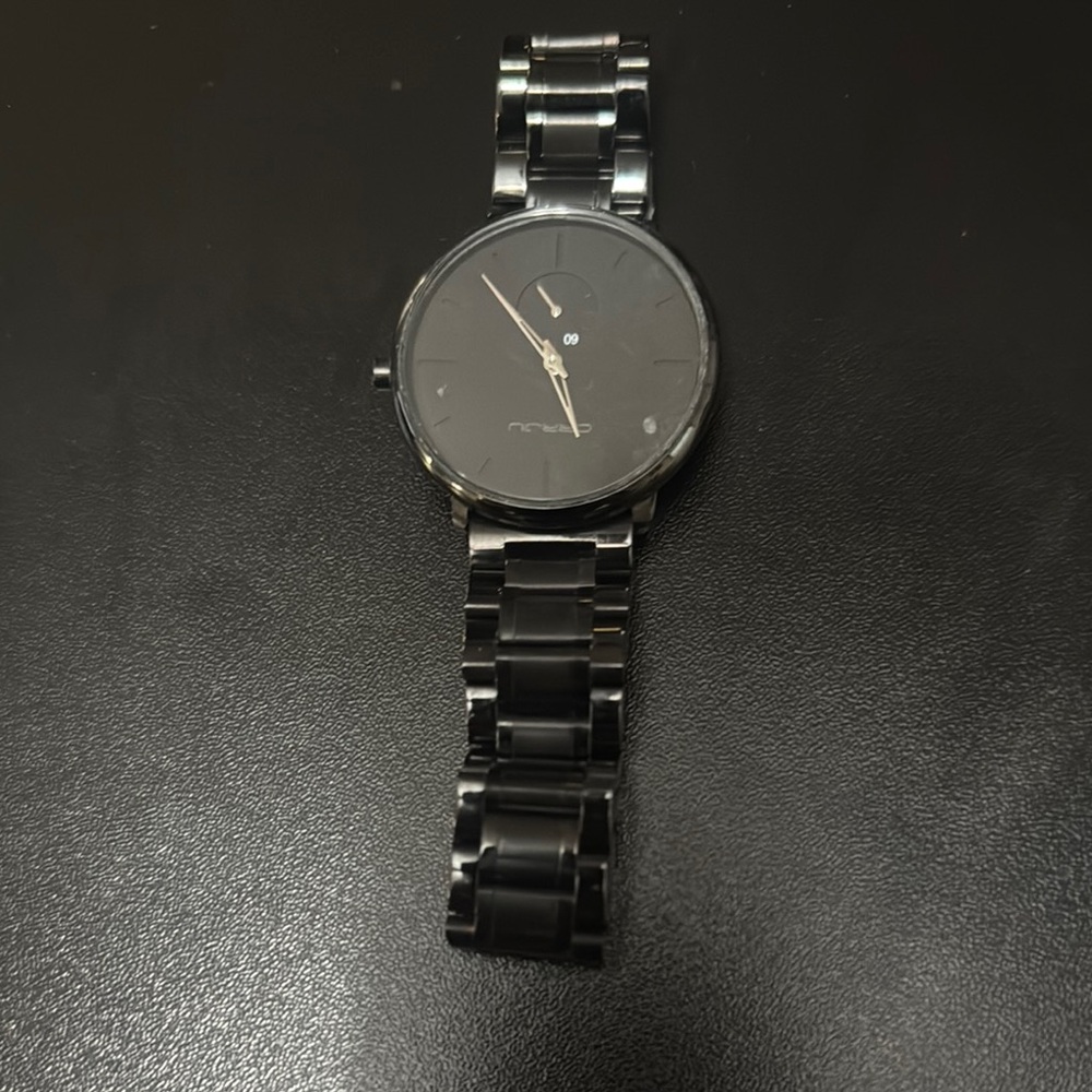 Men's Black Steel Watch - Large Face - LIKE NEW